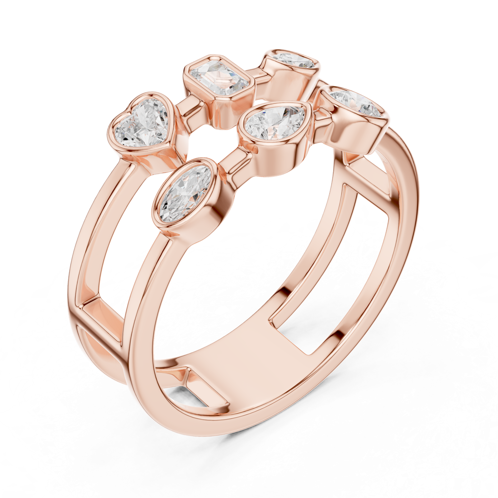 Gold Ring SBWR(16), Rose Gold, view 2