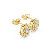 Gold Earrings AGDER-358, Yellow Gold, view 1