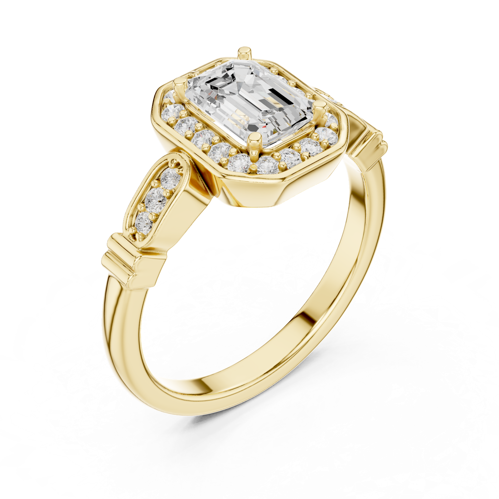 Gold Ring LR-0270, Yellow Gold, view 2