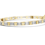 14K Solid Gold Lab Diamond Bracelet, Yellow Gold, view 3