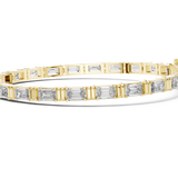 14K Solid Gold Lab Diamond Bracelet, Yellow Gold, view 3