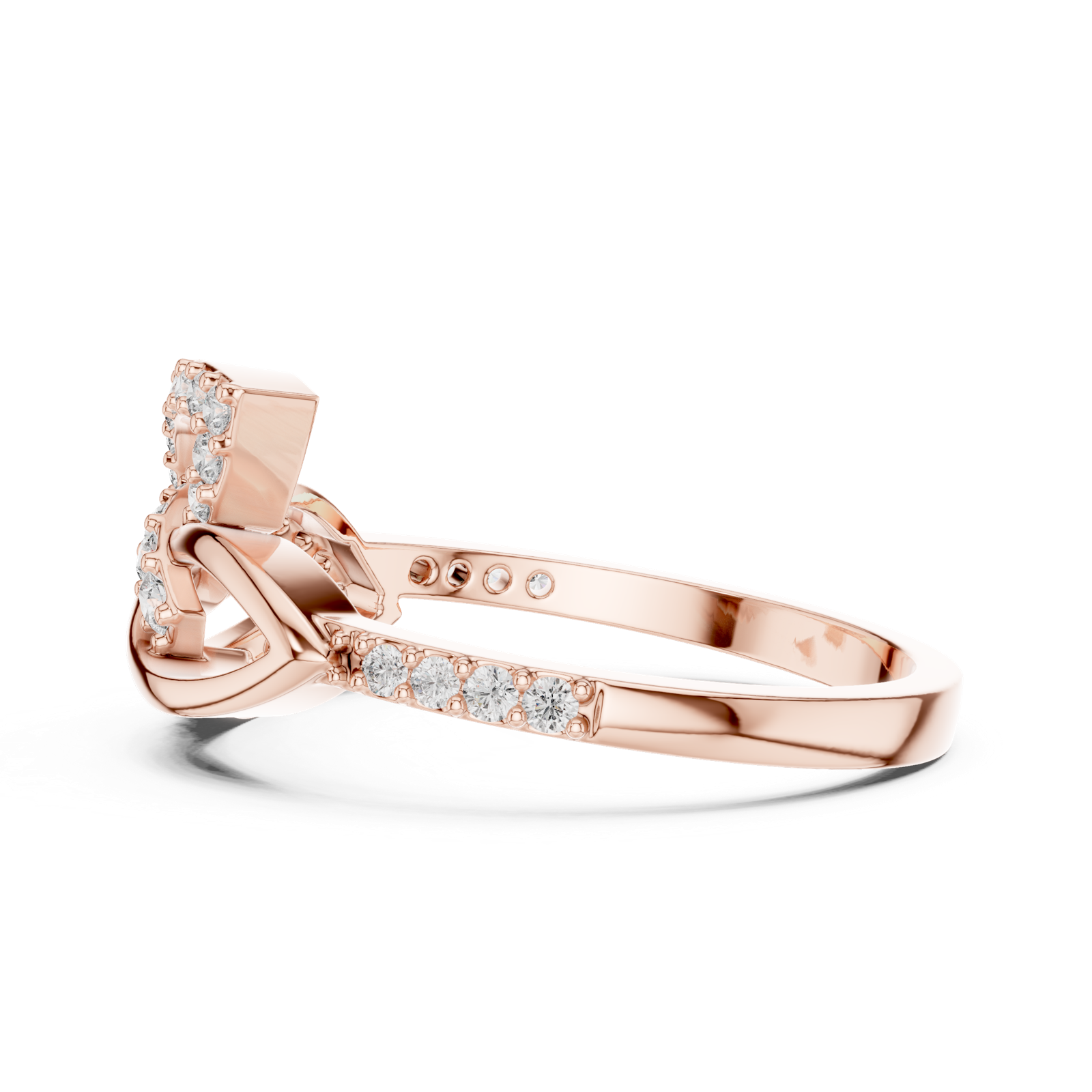Gold Ring LR-01 (64), Rose Gold, view 3
