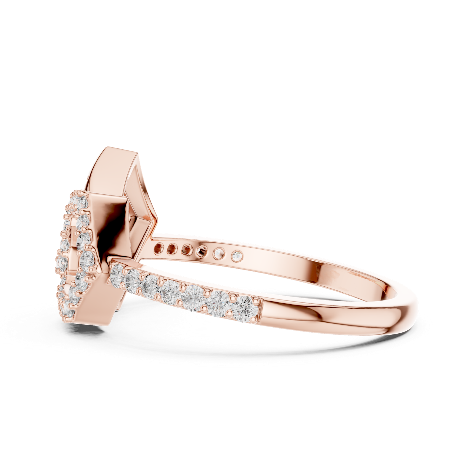 Gold Ring LR-01 (55), Rose Gold, view 3