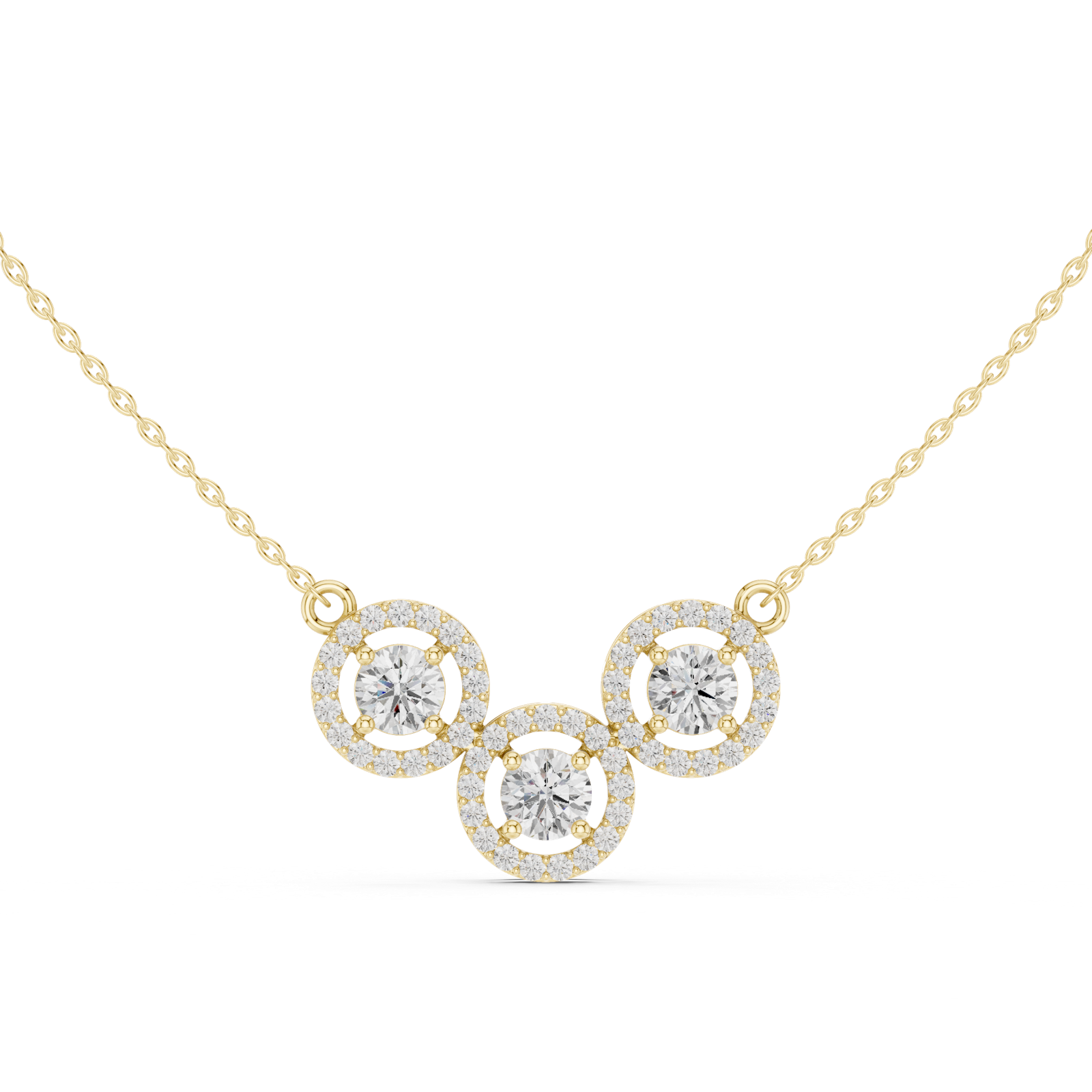 Gold Necklace ALJPD-499, Yellow Gold, view 4