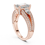Gold Ring DDLR-046, Rose Gold, view 1
