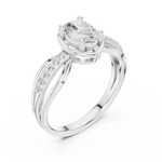 Gold Ring DDLR-523, White Gold, view 2