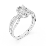 Gold Ring DDLR-523, White Gold, view 2