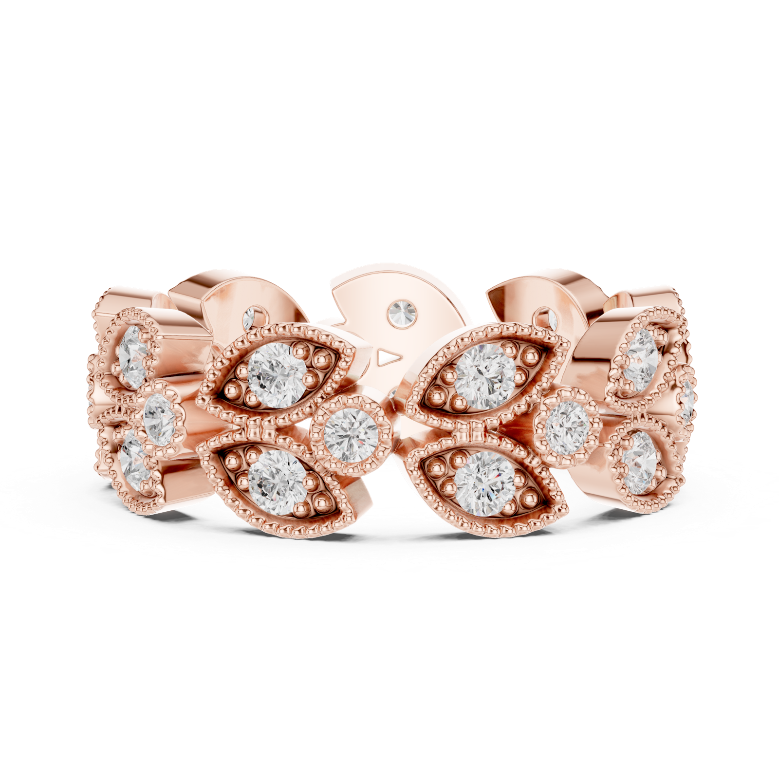 Gold Ring DDLR-368, Rose Gold, view 3