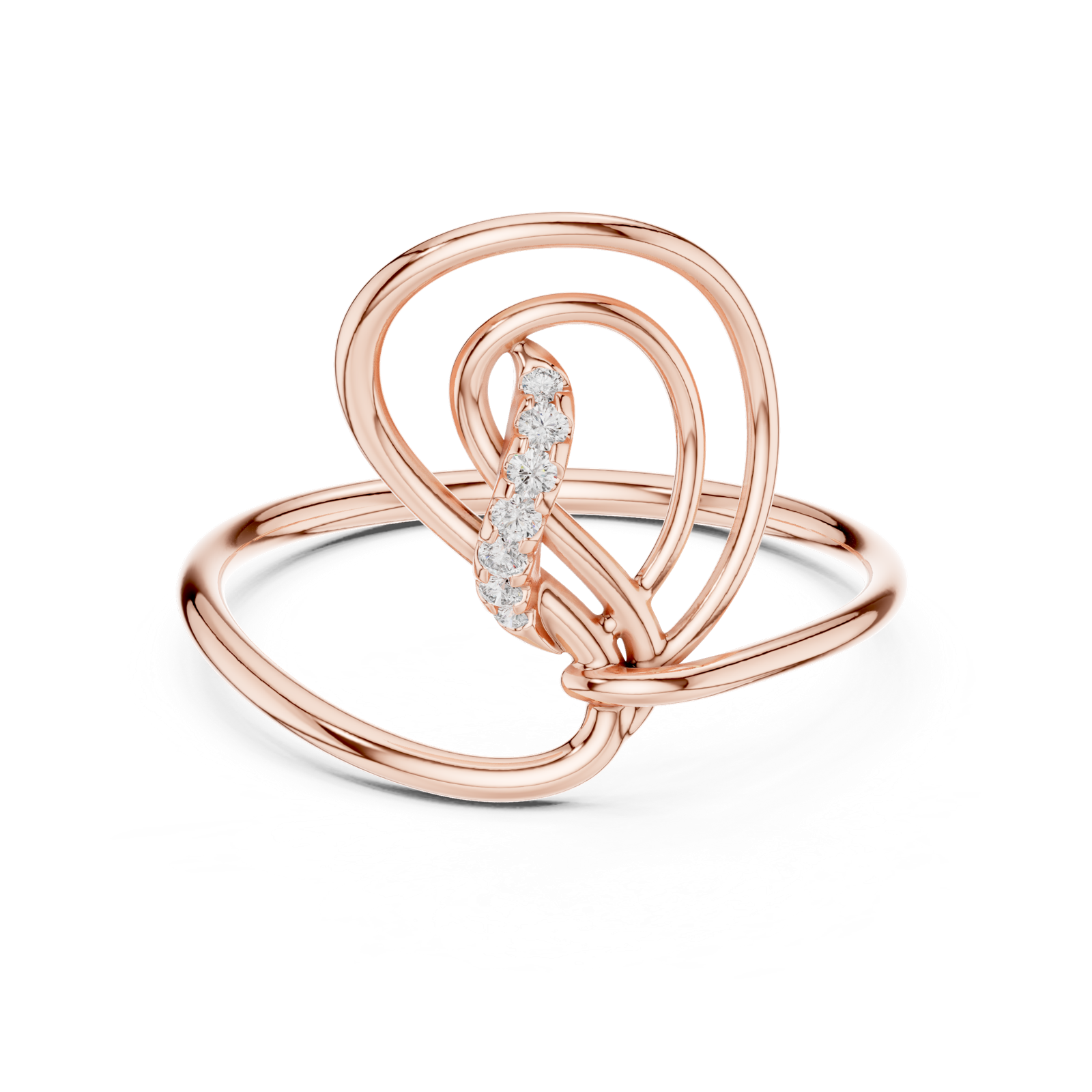 Gold Ring 1 (153), Rose Gold, view 4