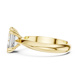 Gold Jewelry L36-8, Emerald center stone, Yellow Gold, view 3