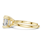 Gold Ring, Asscher center stone, Yellow Gold, view 3