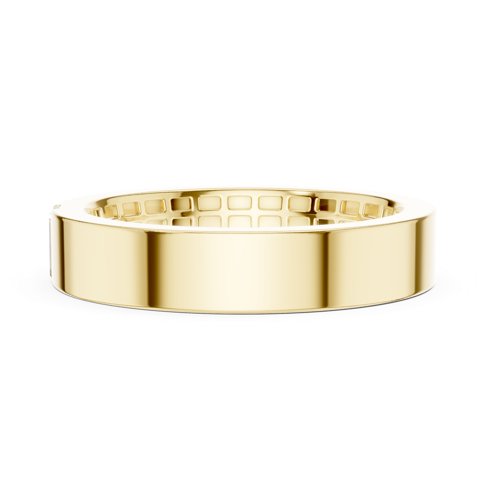 14K Solid Gold Lab Diamond Solitaire Ring, Yellow Gold, view 3