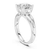Gold Jewelry L36-7, Princess center stone, White Gold, view 1