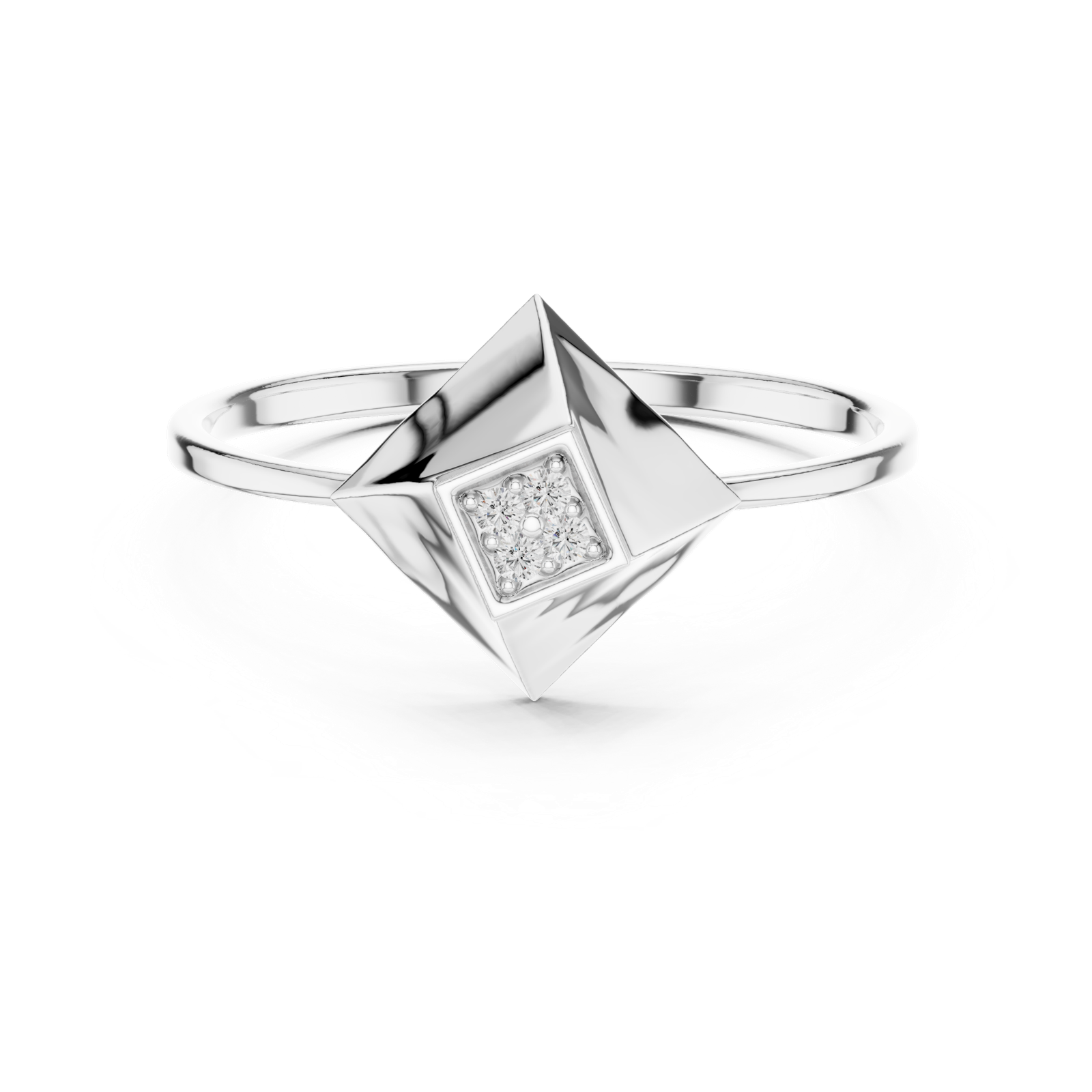 Gold Ring 1 (211), White Gold, view 4