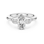 Gold Ring DDLR-726, White Gold, view 4