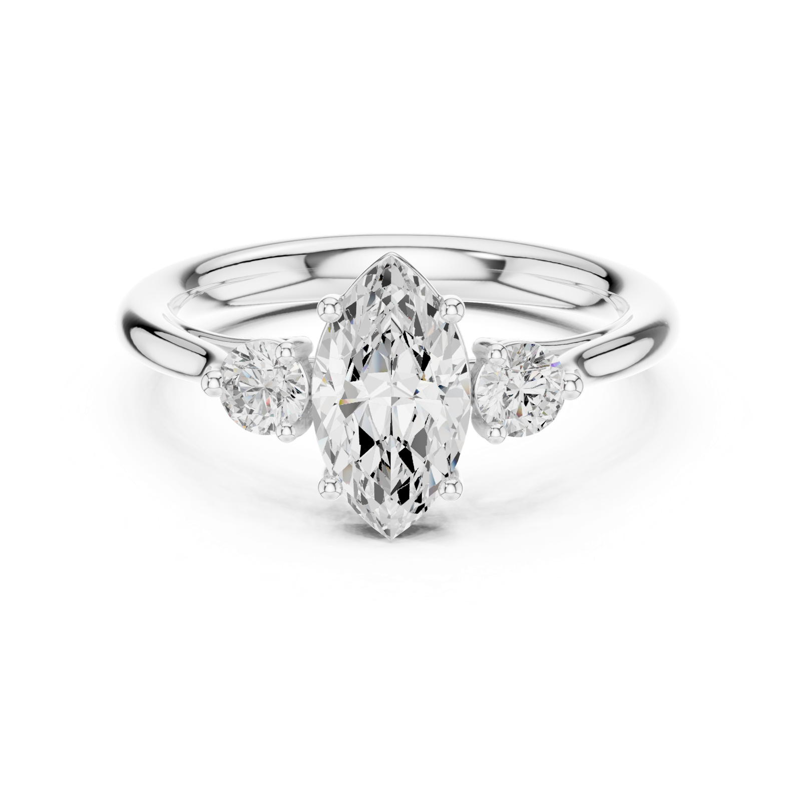 Gold Ring DDLR-726, White Gold, view 4