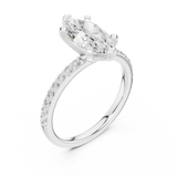 Gold Ring DDLR-887, White Gold, view 2