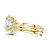 Gold Ring DDLR-440, Radiant center stone, Yellow Gold, view 3