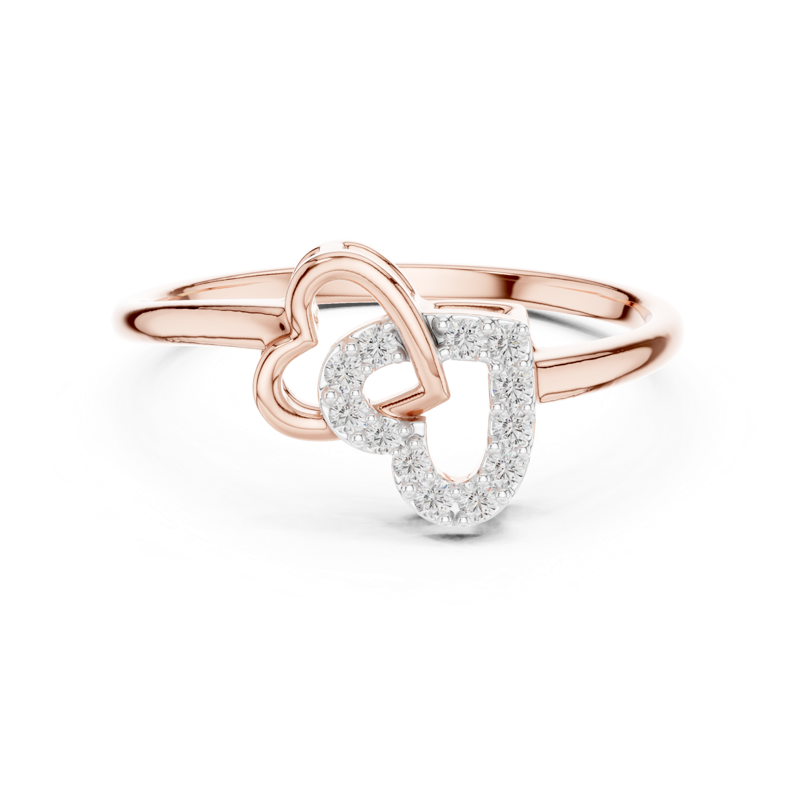 Gold Ring 12-10064@L, Rose Gold, view 4