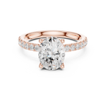 Gold Ring DDLR-851, Rose Gold, view 4