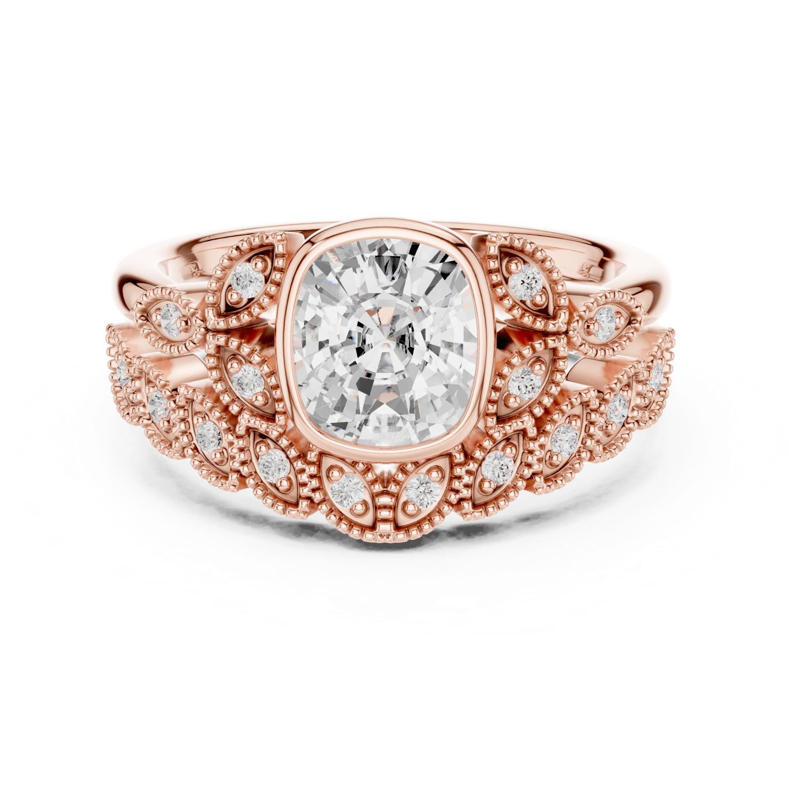 Gold Ring DDLR-290, Rose Gold, view 4