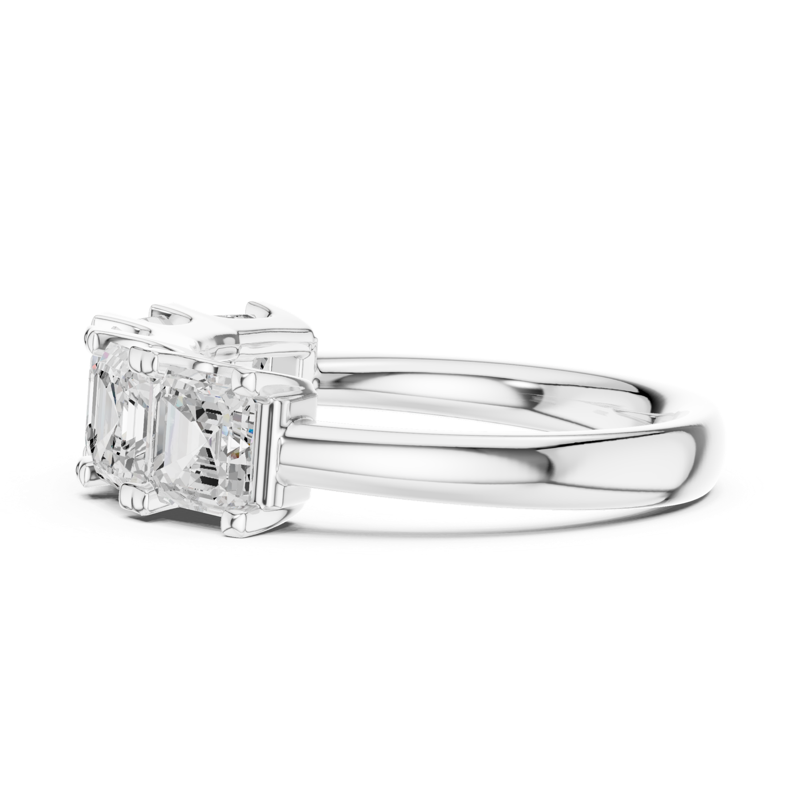 Gold Ring DDLR-701, White Gold, view 3