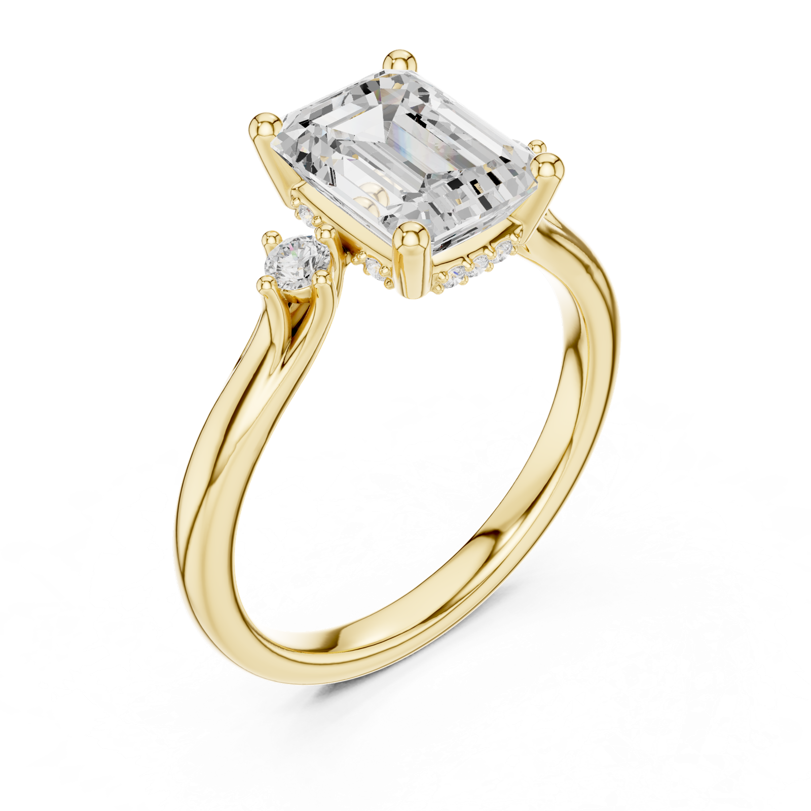 Gold Ring DDLR-971, Yellow Gold, view 2