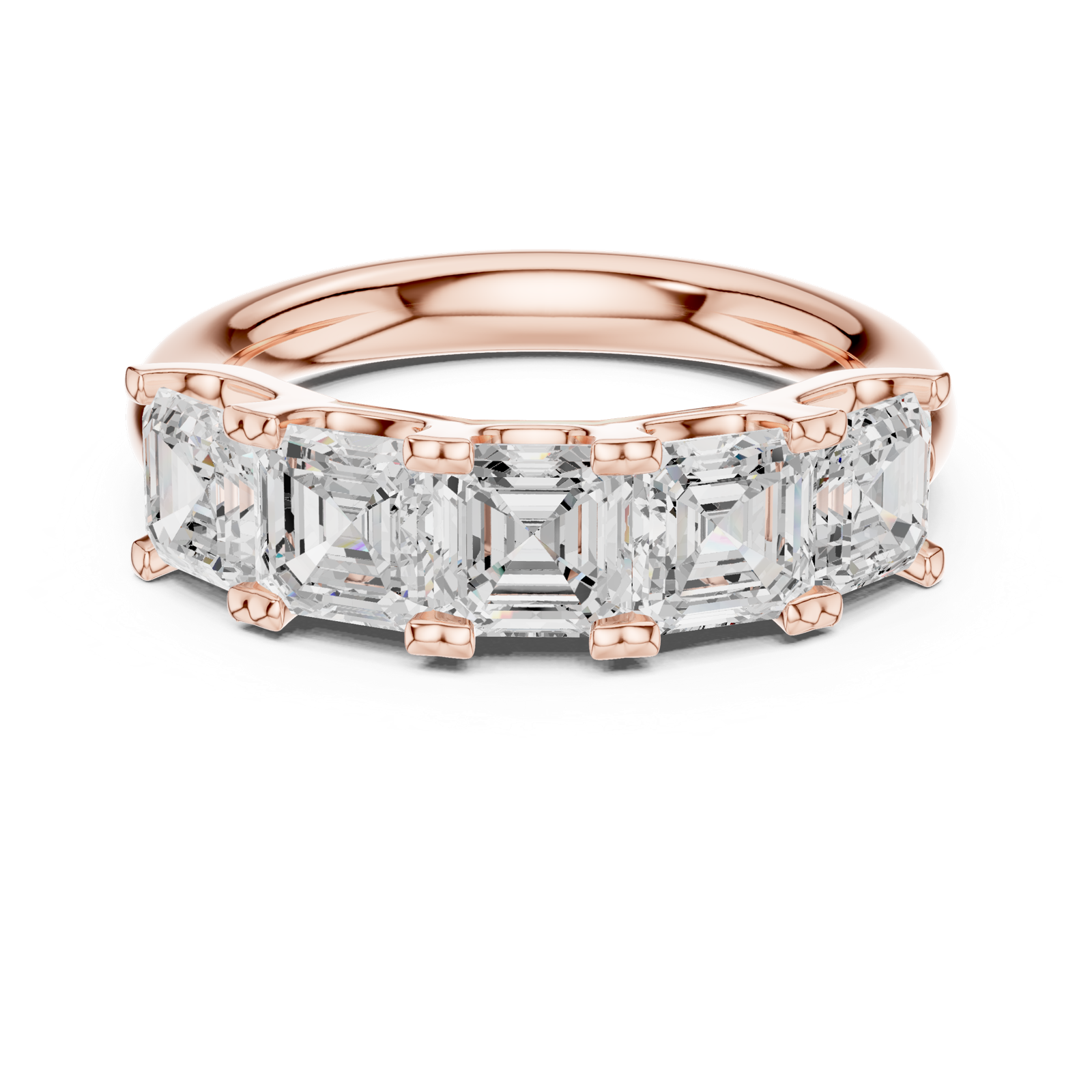 Gold Ring DDLR-701, Rose Gold, view 4