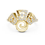 Gold Ring LR-01 (70), Yellow Gold, view 4