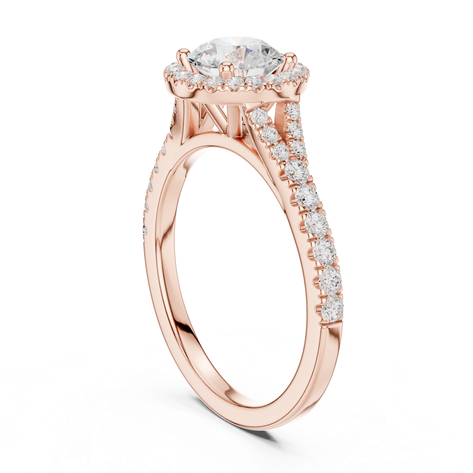 Gold Ring DDLR-914, Rose Gold, view 1