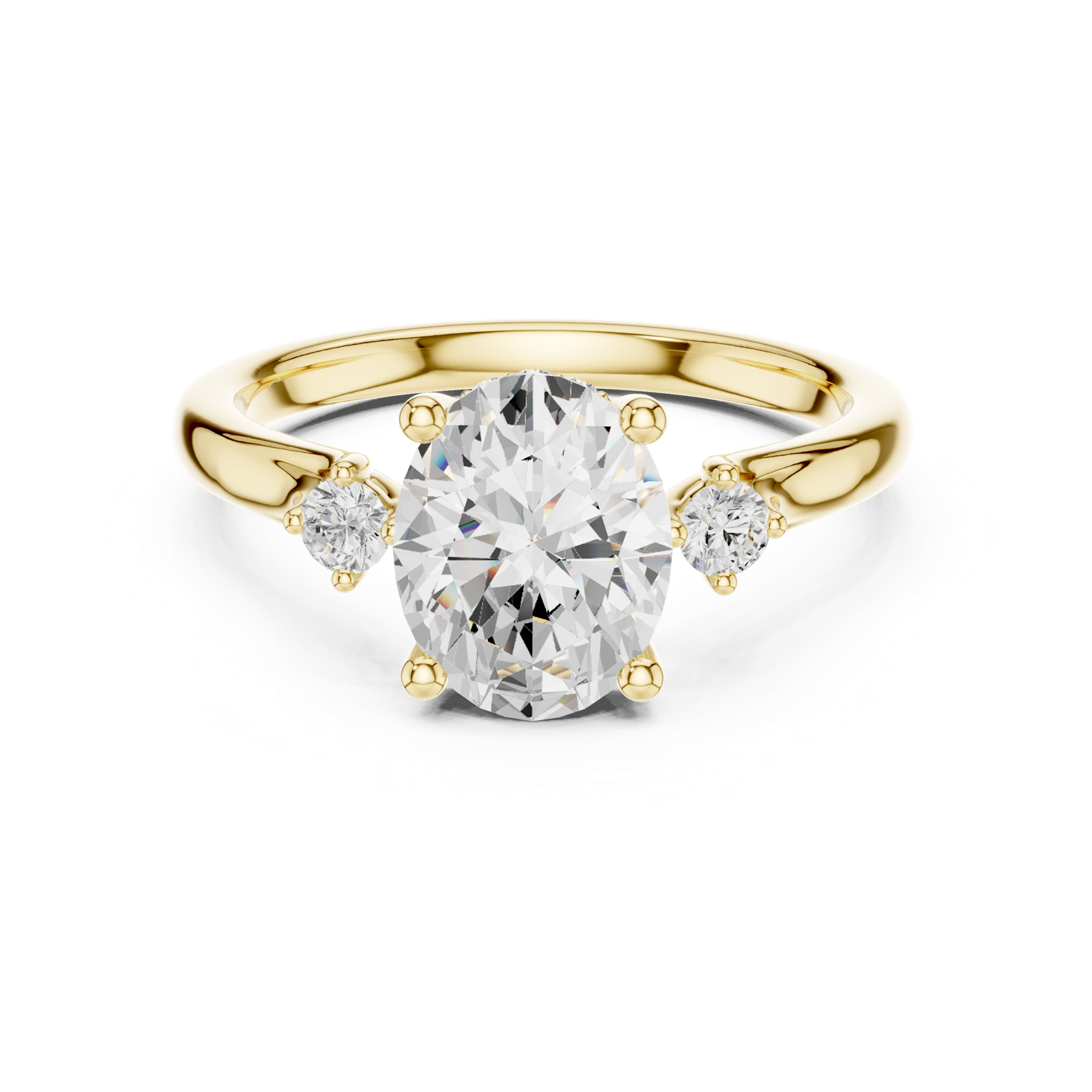 Gold Ring DDLR-865, Yellow Gold, view 4