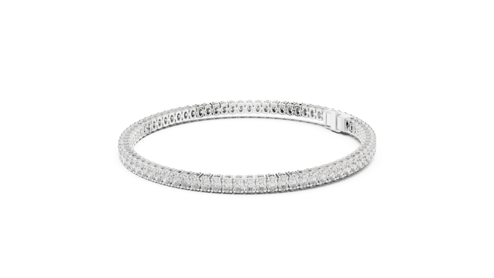 Gold Bracelet GLBR-0007, White Gold, view 1