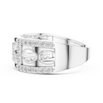 Gold Ring LR-01 (13), White Gold, view 3