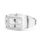 Gold Ring LR-01 (13), White Gold, view 3