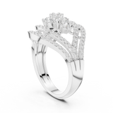 Gold Ring DDLR-763, White Gold, view 1