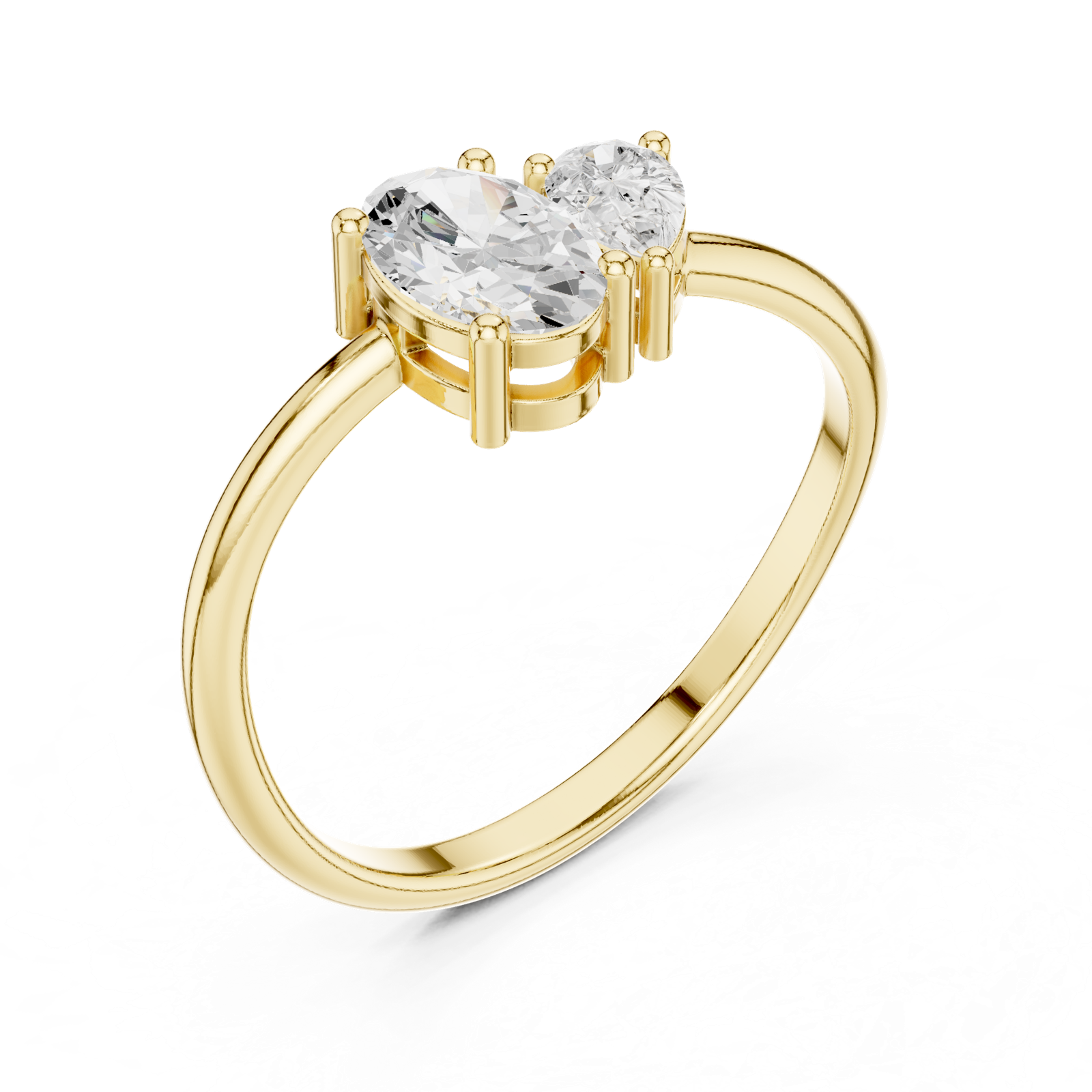 Gold Ring HLR-233, Yellow Gold, view 2