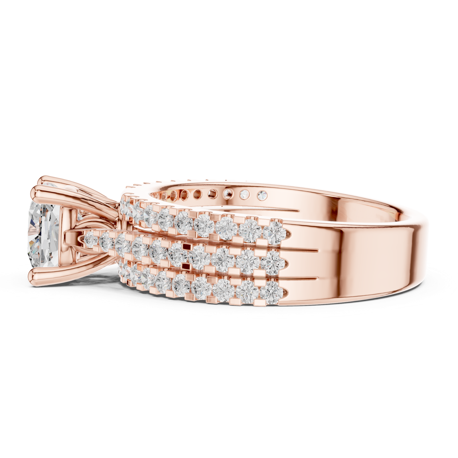 Gold Ring DDLR-528, Rose Gold, view 3