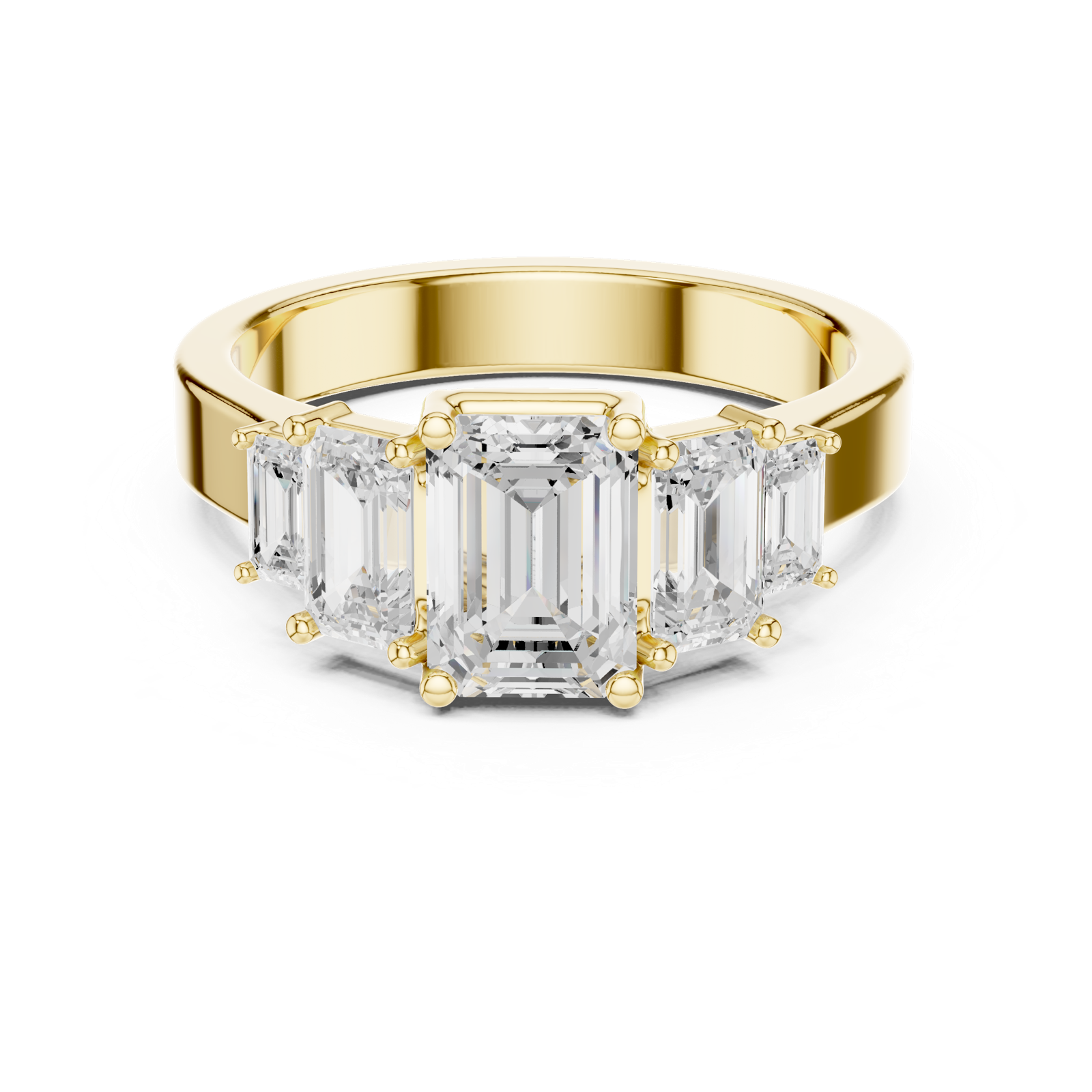 Gold Ring DDLR-1074, Yellow Gold, view 4