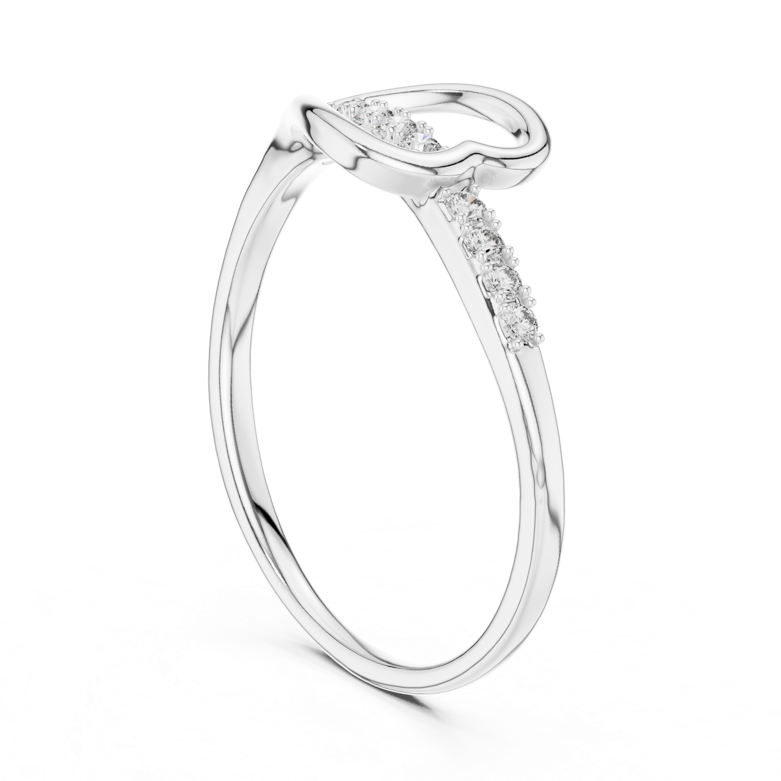 Gold Ring 12-10026@L, White Gold, view 1