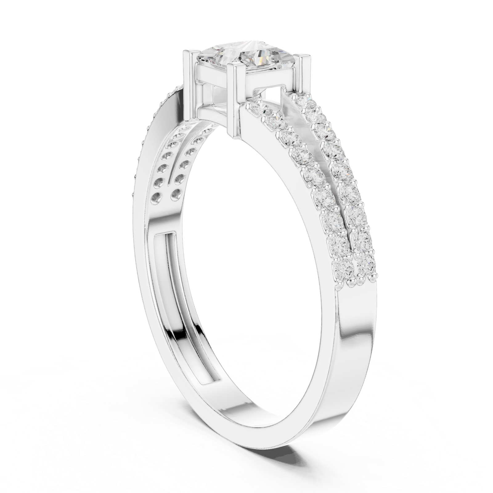 Gold Ring JER-64, White Gold