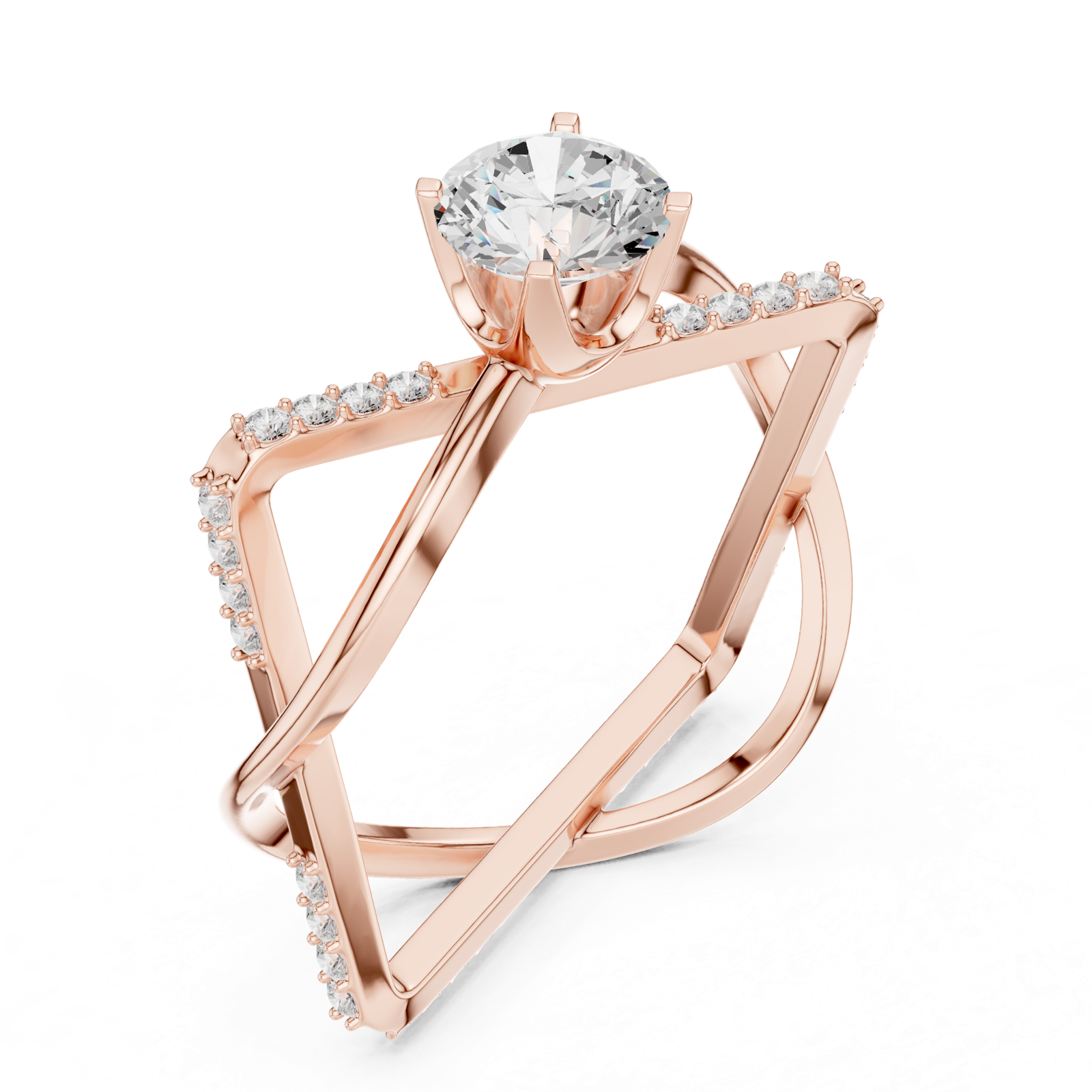 Gold Ring SBWR(50), Rose Gold, view 2