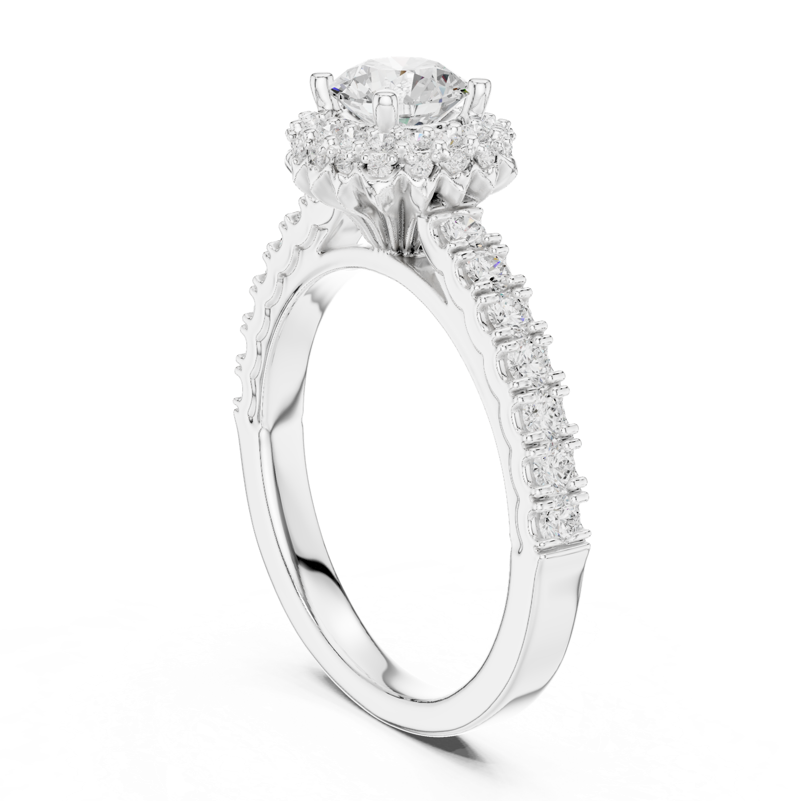 Gold Ring LR-0230, White Gold