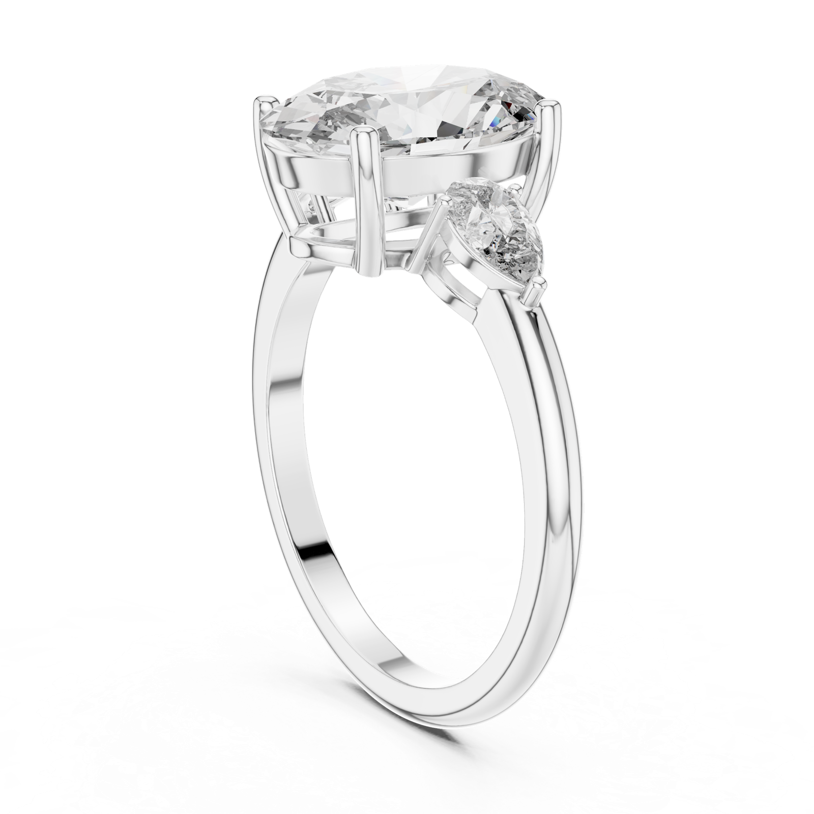 Gold Ring LR-0054, White Gold, view 1