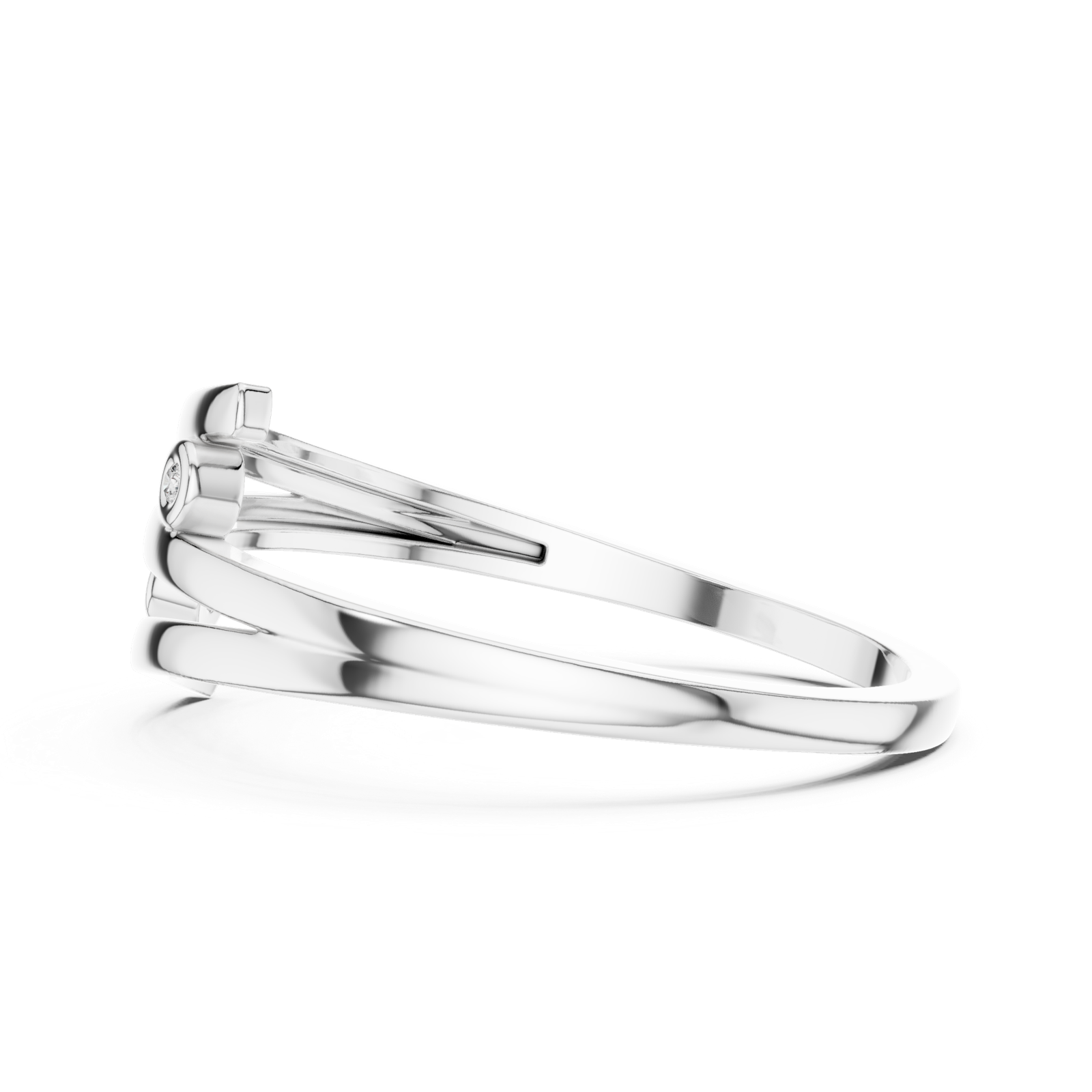 Gold Ring DR-5586, White Gold, view 3