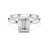 Gold Jewelry L36-10, Emerald center stone, White Gold, view 4