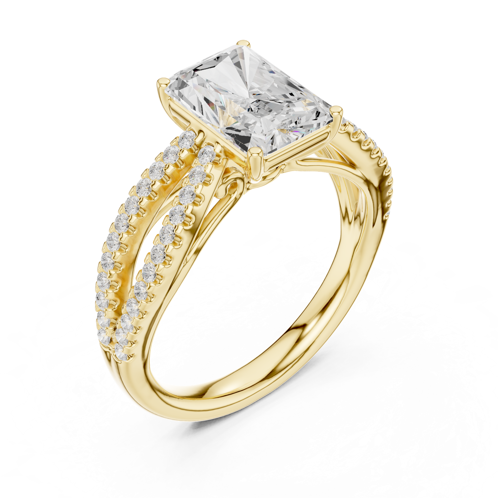 Gold Ring DDLR-733, Yellow Gold, view 2
