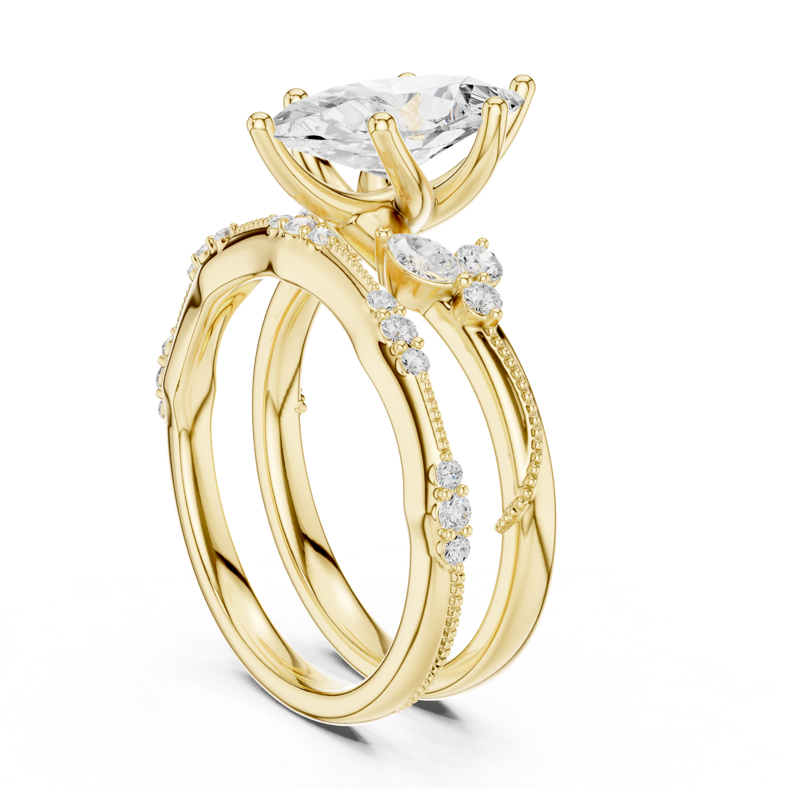 Gold Ring DDLR-299, Yellow Gold, view 1