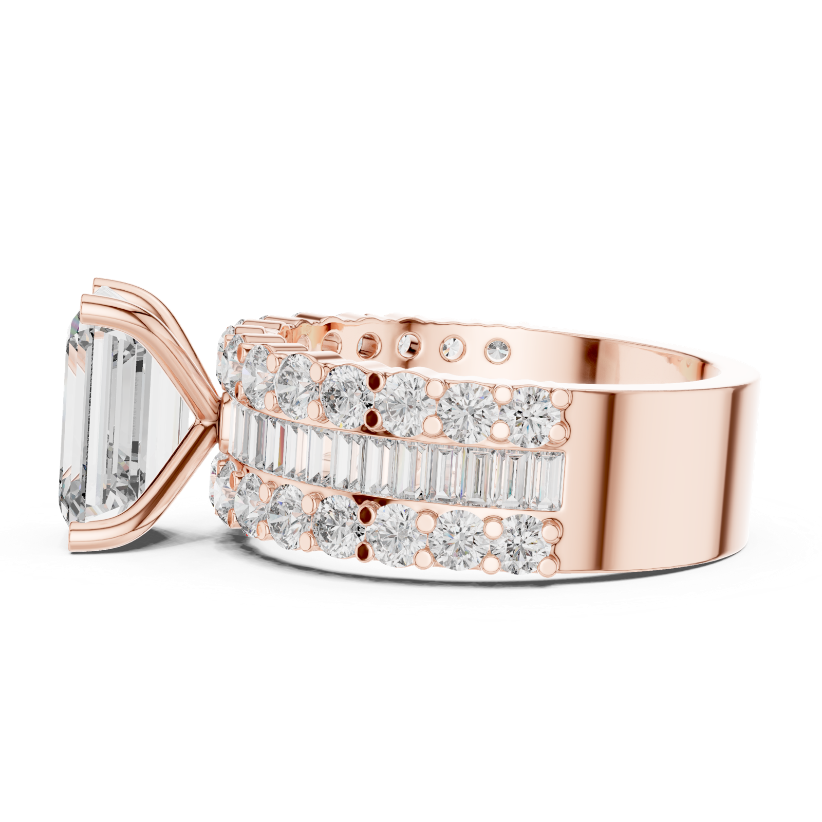 Gold Ring DDLR-199, Rose Gold, view 3
