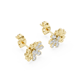 Gold Earrings 12-10022@E, Yellow Gold, view 2