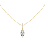 Gold Jewelry DDPO-009, Marquise center stone, Yellow Gold, view 4